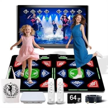 Imagem de HSAHL Dance Mat for Kids & Adults with HDMI, 64G Memory Card, 1000 Games, 885 Songs, 81 MVs, 3D Cartoon Dance Modes, Fun Fitness Game Pad for Home Party Gift, Christmas Birthday Present