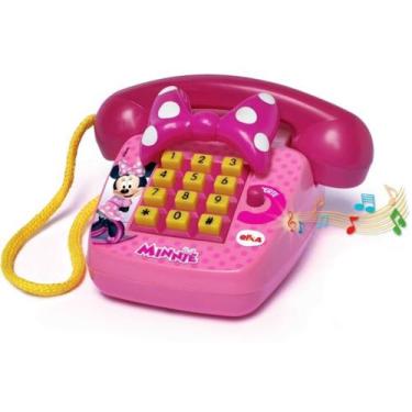 Imagem de Telefone Foninho Sonoro Minnie 1061 - Elka Brinquedos, Colorido, Minni