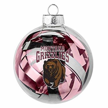 Imagem de Topperscot NCAA Montana Grizzlies Ornamento grande bola de tinsel de vidro