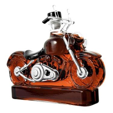 Imagem de Conjunto de decantadores de uísque para homens, 300 ml, bandeira de motocicleta, garrafa de uísque, presentes de aniversário para ele, marido, namorado, irmão, presentes de Natal exclusivos para licor