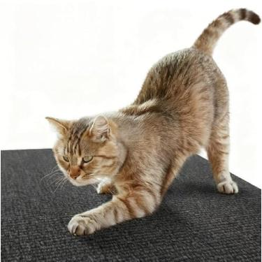 Imagem de Arranhador para gatos — Adesivo, almofada protetora para sofás e camas(CINZA CHUMBO,100X50cm)