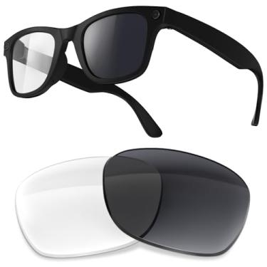 Imagem de Lentes de substituição compatíveis com óculos inteligentes Ray-Ban Meta Wayfarer RW4008 (53 mm), lentes resistentes e resistentes a impactos para homens e mulheres (não polarizadas - fotocromáticas)