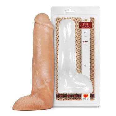 Imagem de Pênis Maciço Com Escroto 27 X 5,5Cm Prótese Natural Dildo para Penetração PA023