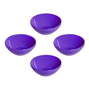 Imagem de Conjunto Sopeira Cheff Vemplast M 350Ml 4Un Roxo