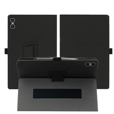 Imagem de Hoibon Capa para TECLAST P30 para TECLAST P30T Folio Stand Smart Auto Wake/Sleep PU Leather Capa protetora inteligente com alça de mão para TECLAST P30 / TECLAST P30T 25.7 cm 2023 (preto)