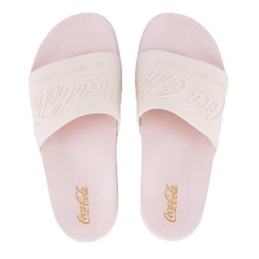 Imagem de Chinelo Coca Cola Slide Coke Bold Feminino Rosa Claro 35-36