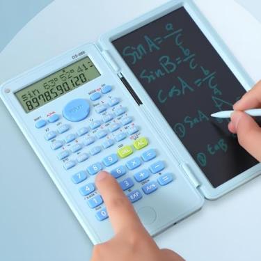 Imagem de Calculadora Científica com Bloco de Notas Digital, Tela LCD, 10 Dígitos, 2 Linhas, Funções Avançadas, Dobrável, Ideal para Estudantes e Professores
