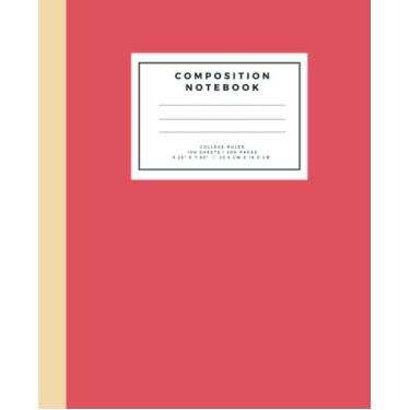 Imagem de Composition Notebook, 9.25 x 7.5 Inches, 100 Sheets, Watermelon and Peach Puff Soft Cover, College Ruled or Medium Ruled Paper.