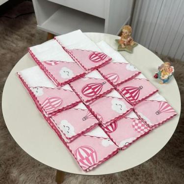 Imagem de Kit 11 Fraldinha de Boca Bebê Babete Dupla Camada linha SUPREME - Mãe 