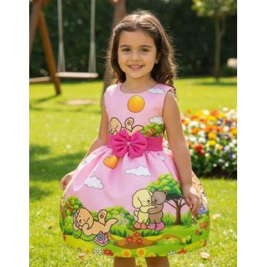 Imagem de Vestido Infantil Bob Goods Desenhos Dog Festa Aniversário - Pequenos E