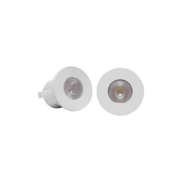 Imagem de Kit 2 Spots De Embutir Para Móvel Taschibra Pik Redondo Led 1w Bivolt Branco 3000k Luz Amarela 15090319