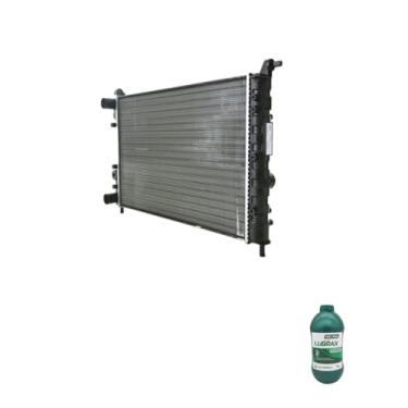 Imagem de Kit Radiador Uno 1.0 Fire Flex 01/08 Com Ar + Aditivo Lubrax Verde Concentrado 1L