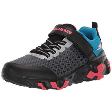 Imagem de Skechers Tênis masculino Techno Strides, Carvão/Azul, 2 Medium US Little Kid