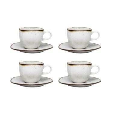 Imagem de Jogo de 4 Xícaras Grandes 220 Ml Com Pires Ryo Maresia