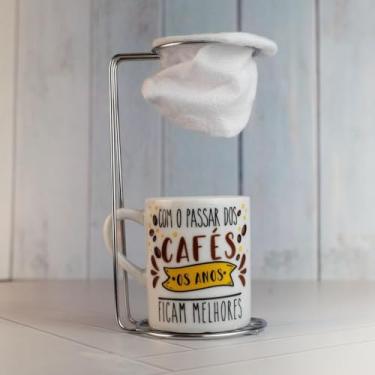 Imagem de Caneca de Porcelana com Coador Integrado | Passar dos Cafés | Prepare na Hora