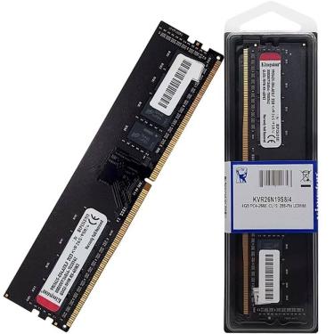 Imagem de Memória Ram Desktop DDR4 4GB 2666MHz Kingston KVR26N19S8/4 - Preta