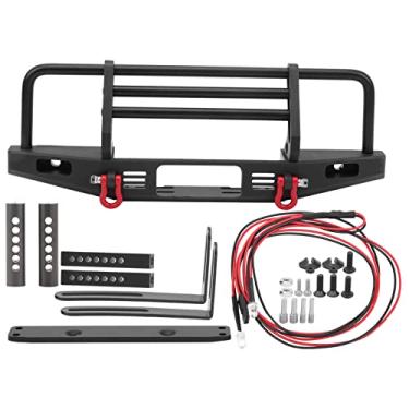 Imagem de Amortecedor dianteiro de metal Ainoli com luz redonda 2LED adequado para TRX4 SCX10 90046 1/10 RC acessório de carro