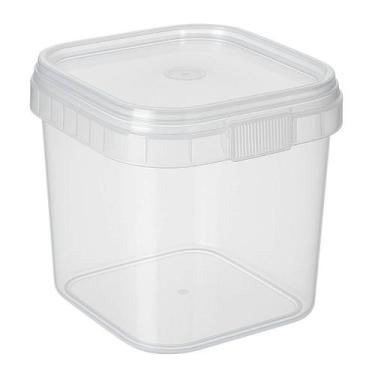 Imagem de Potes Plásticos Quadrados 220ml com Lacre  Kit com 200 Unidades - Emba