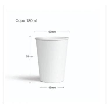 Imagem de Copo de Papel Biodegradável para Café, Chá e Cappuccino - 180ml - 200 