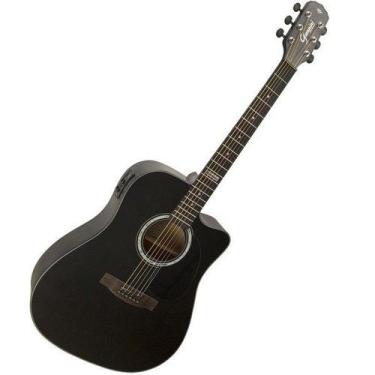 Imagem de Violão Giannini Gf1D Ceq Sbk Folk Satin Black