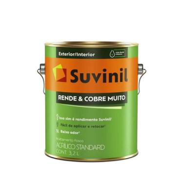 Imagem de Tinta Acrílica Parede Antimofo Fosco Rende e Cobre Muito Suvinil Cores
