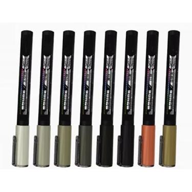 Imagem de ULTWAT Marcadores de tinta metálica para kits de modelos - várias cores vibrantes - secagem rápida, ponta de precisão, tinta à base de água não tóxica - Conjunto de ferramentas de retoque de hobby e