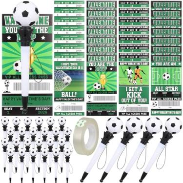 Imagem de Sayglossy Conjunto de 28 cartões esportivos de dia dos namorados com caneta esferográfica – 2026 cartões esportivos para o dia dos namorados, criança, escola, sala de aula, troca, presente de festa de