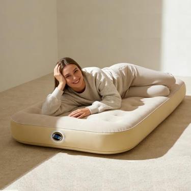 Imagem de iumulinrui Colchão de ar alto padrão Dura-Beam 64101E: Fiber-Tech – Tamanho solteiro – Altura da cama de 25,4 cm – Capacidade de peso de 136 kg – Bomba vendida separadamente