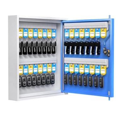 Imagem de DiDiHere Organizador de armário com 32 chaves, cofre de chave, porta-chaves de armazenamento de segurança para valets, hotéis, chaves de carro e casa, porta-chaves – preto