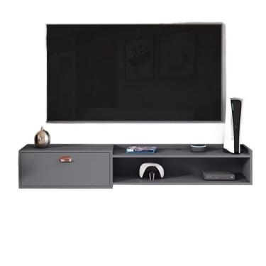 Imagem de Rack Bancada com pés 1.20 e 0.90 com 2 Portas ou 1.5 cm Moderno Parede TV Até 50Pol(1.50 supremo cinza)