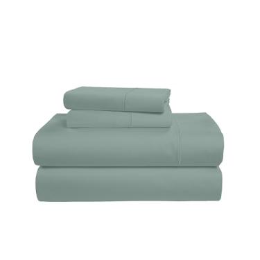 Imagem de LANE LINEN Jogo de lençol Queen 100% algodão egípcio, bolso profundo de 38 cm, costuras francesas reforçadas totalmente elásticas para cama macia, confortável e fresca, lençóis de resfriamento