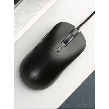 Imagem de Mouse com fio, mouse USB óptico para laptop/desktop com 6 botões e luz RGB, mouse ergonômico de PC com fio para Chromebook, PC, desktop, notebook