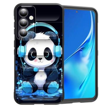 Imagem de CICPLKSE Capa para Galaxy A25 5G, silicone premium com [forro de microfibra macio antiarranhões] Capa protetora para celular à prova de choque para Samsung Galaxy A25 5G 6,5 polegadas 2023, panda fofo