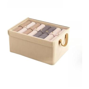 Imagem de Caixa Organizadora Dobrável em Malha de Nylon | Organizador para Guarda-Roupa e Gavetas | Caixa para Roupas e Acessórios(KIT 1UN)