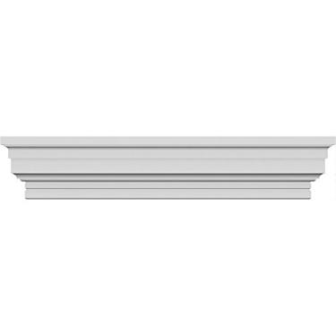 Imagem de Ekena Millwork CRH04X30ST 76,2 cm inferior 82 1/2" largura superior x 8,7 cm A x 1,4 cm P cruz padrão, largura de largura, branco preparado de fábrica
