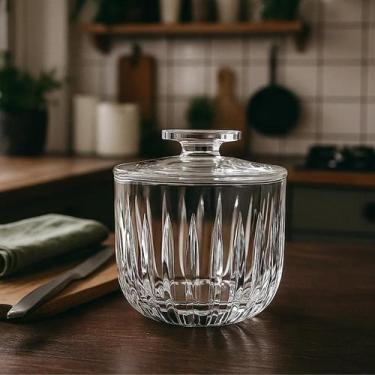 Imagem de Manteigueira Francesa Cristal Soho Luxo 160ml Porta Manteiga Elegante 