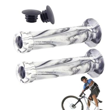 Imagem de Alça de bicicleta Grips, alças de barra para bicicletas,2x Bicicleta de reposição de borracha Grip Hand | End de mão ergonômica não deslizante para a scooter Razor de cruzeiro de praia
