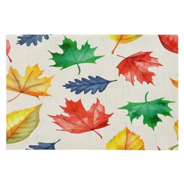 Imagem de Wassud Tapete de porta de folhas de bordo 61 x 89 cm, tapete lavável antiderrapante com suporte de borracha, tapete macio e macio para sala de estar, quarto, entrada, entrada