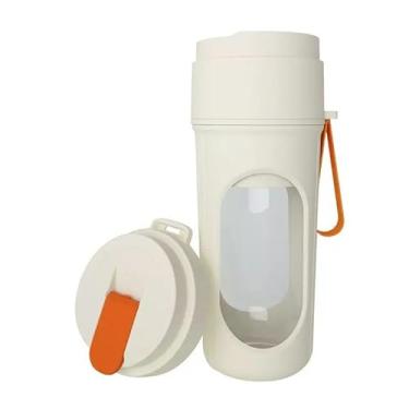 Imagem de Liquidificador Portátil 12 Lamina Com Canudo Sem Fio Recarregável Elétrico 450ML Suco Frutas Shake