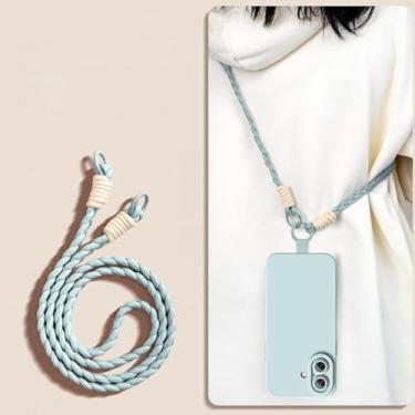 Imagem de Capa de celular com alça de pulso para iPhone 16E 14 15 16 Plus 12 11 13 Pro Max Mini X XR XS MAX, capa macia de silicone líquido, azul, para iPhone 12 mini