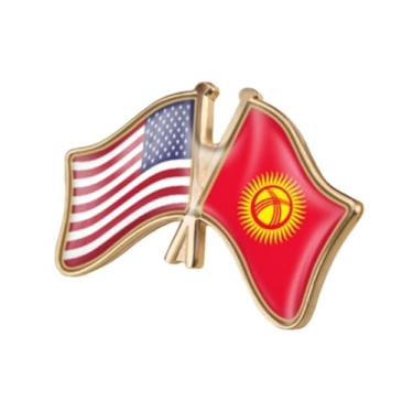 Imagem de QTAOEIONG Bandeiras dos Estados Unidos, EUA, América, EUA e muitos outros países, broche de liga de amizade com cruz, 1.3x0.9inch/32x23mm, Metal, Sem Pedra Preciosa