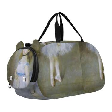 Imagem de Auguste Renoir Bolsa de viagem para meninas, pintura de piano, bolsa de viagem para crianças, bolsa de viagem para meninos, academia, bagagem infantil, Estampa de dança Auguste Renoir, Clássico
