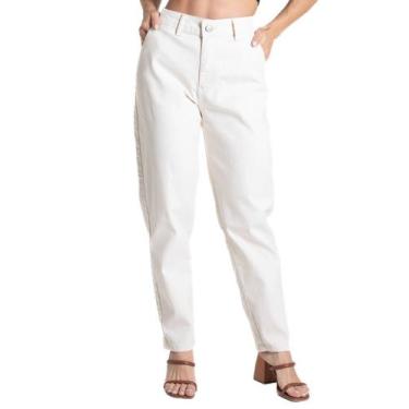 Imagem de Calça Sarja Sawary Mom - 281848 38, Branco, 38