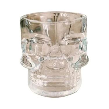Imagem de Caneca De Vidro Transparente Com Cabeça De Caveira Para Halloween, Cop