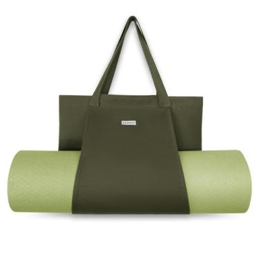 Imagem de Bolsa de tapete de ioga Cwokarb, lona de algodão, 50x12x36 cm, 0,5 kg