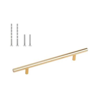 Imagem de Puxadores De Armário De Cozinha Em Aço Inoxidável Dourado Escovado 20 