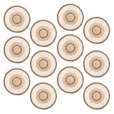 Imagem de Kit Lugar Americano Fibra Natural Ervas Marinhas Vazado 38cm Rafimex 12 Unid