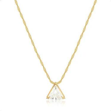 Imagem de Cordão Corrente 40cm Ouro 18k Com Ponto De Luz 8mm - Dream Factory Jói