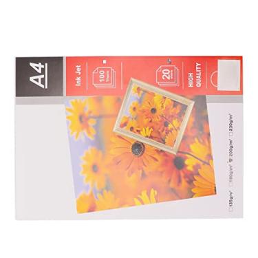Imagem de Estink Papel Fotográfico, 20 Folhas 8,3 X 11,7 Polegadas Superfície Fosca Brilhante Resistente à água Secagem Rápida Mesmo Absorção de Tinta para Impressão de Fotos Documento Home