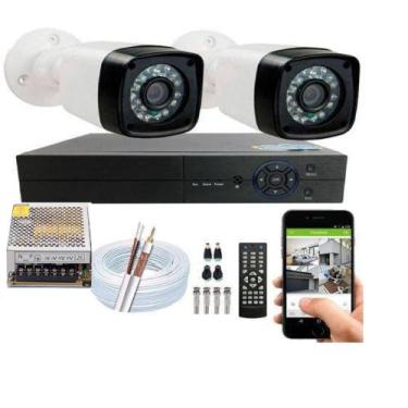 Imagem de Kit 2 Câmeras De Segurança Residencial Full Hd 1080p 20m S/hd - PROTEC